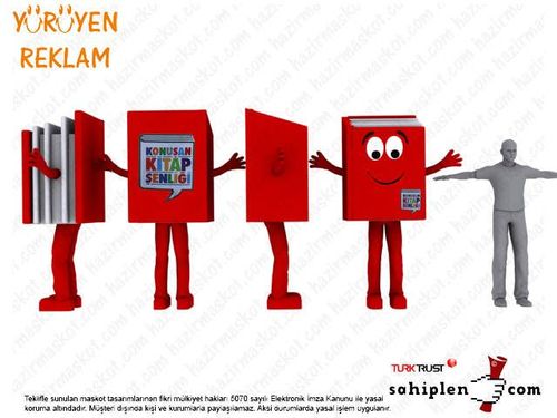 Konuşan Kitap Maskotu maskot kostümü