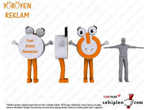 ON OFF LOGO Maskot maskot kostümü