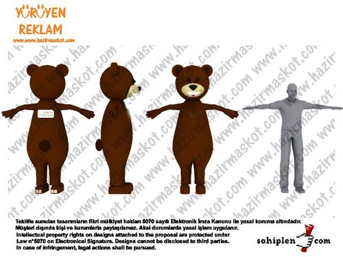 Ayı Maskot / Campus Bowling maskot kostümü