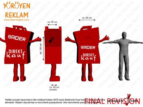 Bader Direktkauf Çanta Maskotu / Almanya maskot kostümü