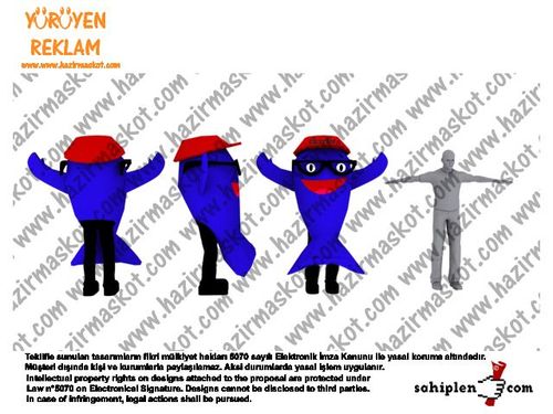 Balık maskot kostümü maskot kostümü