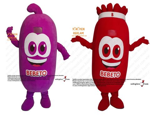 Bebeto Şeker Maskot Kostümü / Kervan Gıda maskot kostümü