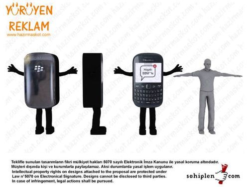 BlackBerry Telefon Maskot Kostümü maskot kostümü