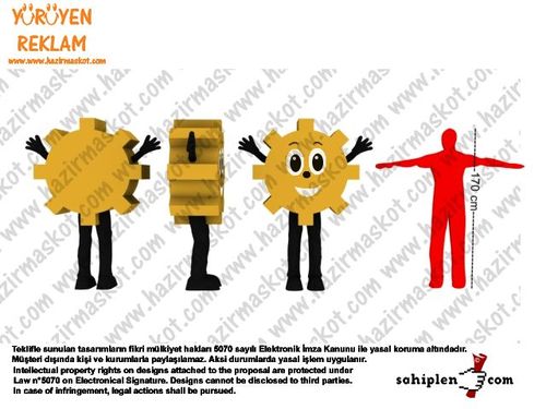 Çark Maskot Kostümü maskot kostümü