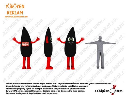 Çekirdek maskot kostümü maskot kostümü