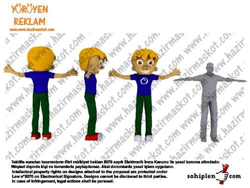 Erkek Çocuk Maskot Kostüm maskot kostümü