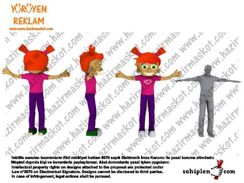 Kız Çocuk Maskot Kostümü maskot kostümü