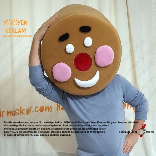 Çörek Adam Maskot Kostümü - Ginger Man maskot kostümü