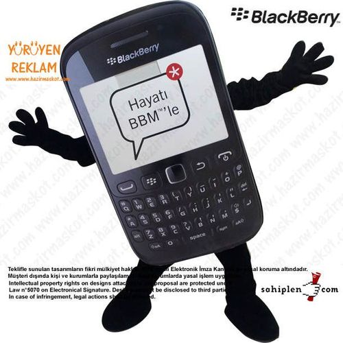 BlackBerry Telefon Maskot Kostümü maskot kostümü