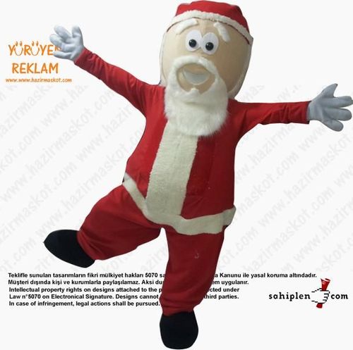 Noel Baba Maskot Kostümü Santa Claus Mascot Costume maskot kostümü