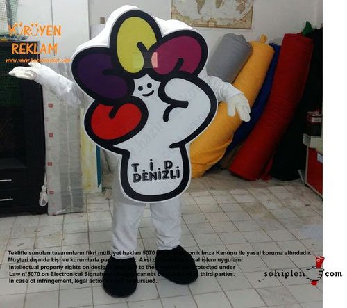 İŞARET DİLİ LOGO MASKOTU / T.İ.D. maskot kostümü