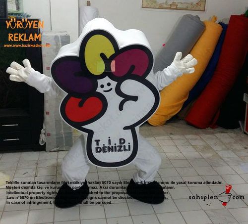 İŞARET DİLİ LOGO MASKOTU / T.İ.D. maskot kostümü