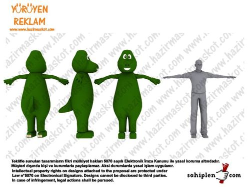 Bebek Dinozor T-REX Maskot Kostümü / Baby Dinosaur T REX Mascot Costume maskot kostümü