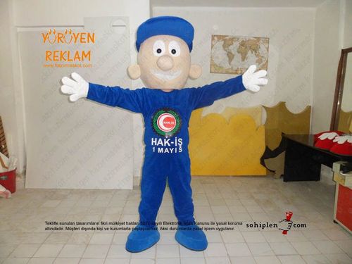 1 Mayıs İşçi Maskotu / HAK-İŞ maskot kostümü