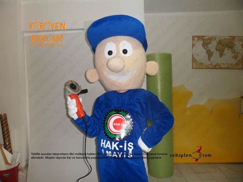 1 Mayıs İşçi Maskotu / HAK-İŞ maskot kostümü