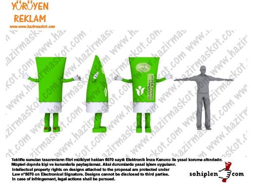 Jel Krem Maskot Kostümü maskot kostümü