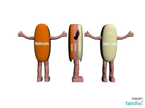 Multibionta İlaç Maskotu maskot kostümü