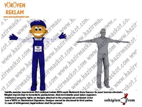 Hyundai Usta Maskot Kostümü maskot kostümü