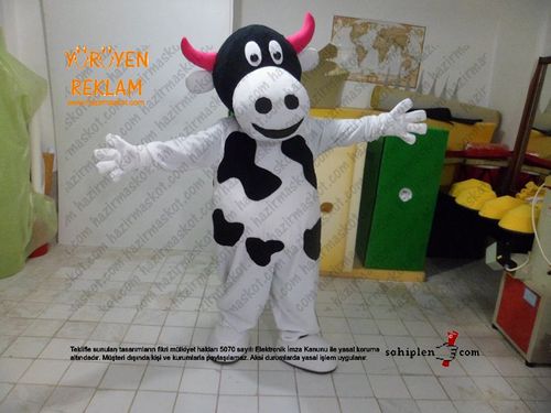 İnek maskot kostümü maskot kostümü