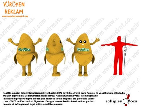 Peelers Jelibon Maskot Kostümü maskot kostümü