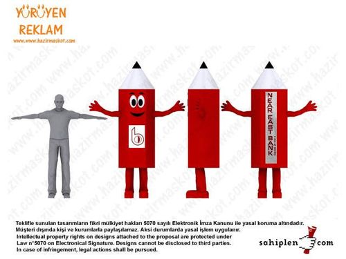 Kalem Maskot kostümü / Kıbrıs maskot kostümü