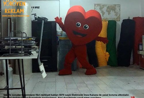 Kalp Maskotu / Uşak / Ajans Saha maskot kostümü