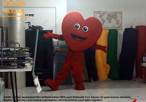 Kalp Maskotu / Uşak / Ajans Saha maskot kostümü