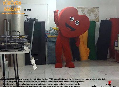 Kalp Maskotu / Uşak / Ajans Saha maskot kostümü