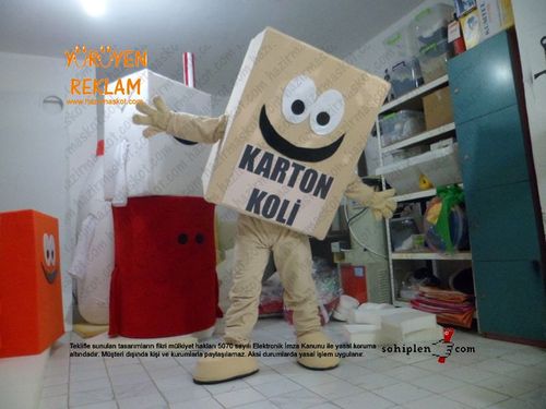 Karton Koli Maskot / Geridönüşüm Maskot maskot kostümü