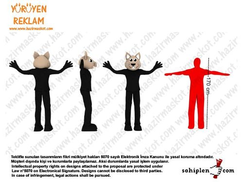 Kedi maskot kostümü / Waffle / Lokma maskot kostümü
