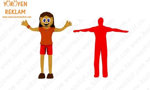 Çocuk Maskot kostümü / Girl Mascot Costume maskot kostümü