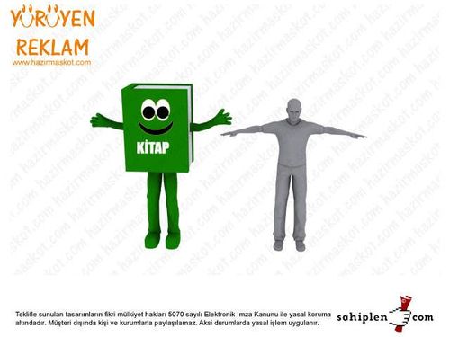 Yeşil Kitap Maskotu maskot kostümü
