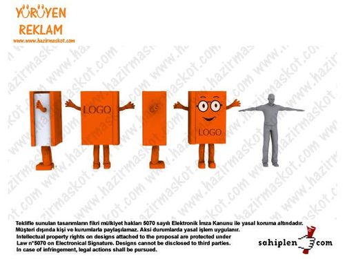 Turuncu Kitap Maskotu maskot kostümü