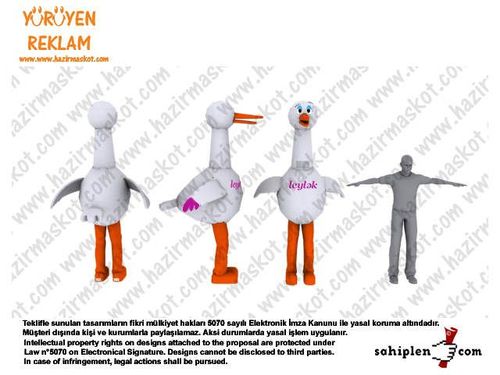 Leylek Maskot Kostümü / Azerbaycan maskot kostümü