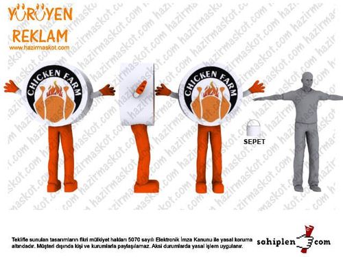 Chicken Farm Logo Maskotu maskot kostümü
