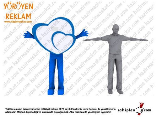 Kalp Maskotu / Fatih Okulları maskot kostümü