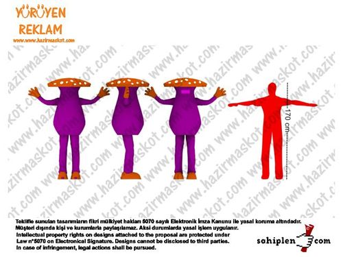 Mantar Maskot Kostümü maskot kostümü