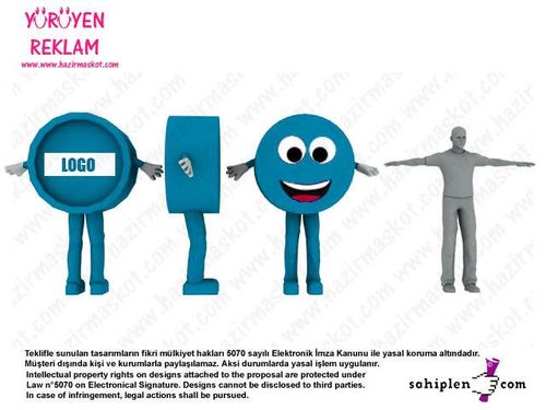 Mavi Kapak Maskotu / İzmir maskot kostümü