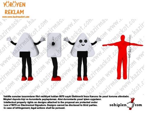 Pirinç Keki Maskot Kostümü Onigiri maskot kostümü