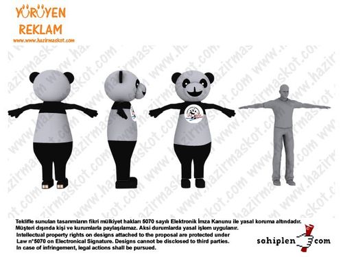 Panda Ayı Maskot maskot kostümü