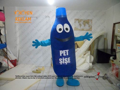 Pet şişe geri dönüşüm maskot kostümü maskot kostümü