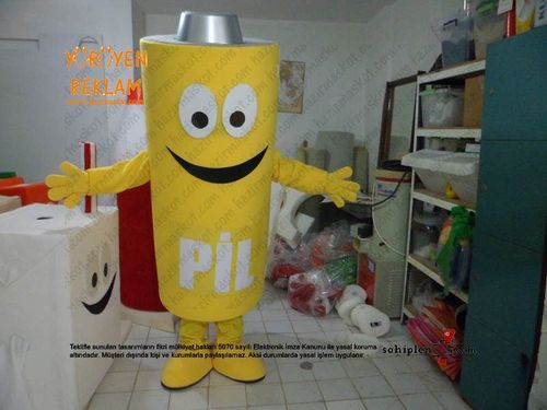 Pil geridönüşüm maskot kostümü / Pendik Belediyesi maskot kostümü