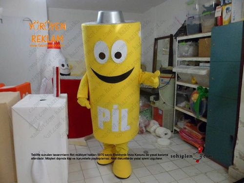 Pil geridönüşüm maskot kostümü / Pendik Belediyesi maskot kostümü