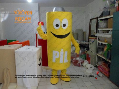 Pil geridönüşüm maskot kostümü / Pendik Belediyesi maskot kostümü