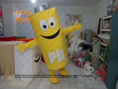 Pil geridönüşüm maskot kostümü / Pendik Belediyesi maskot kostümü