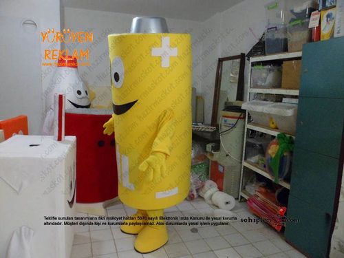 Pil geridönüşüm maskot kostümü / Pendik Belediyesi maskot kostümü