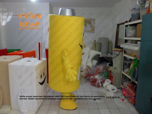 Pil geridönüşüm maskot kostümü / Pendik Belediyesi maskot kostümü