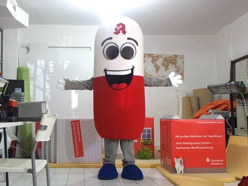 Kapsül İlaç Maskotu maskot kostümü