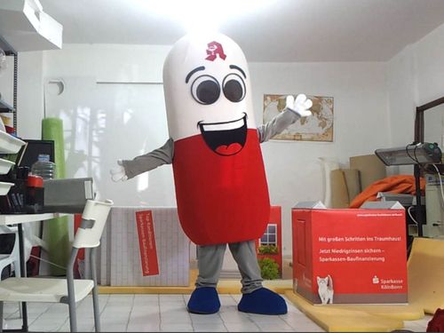 Kapsül İlaç Maskotu maskot kostümü