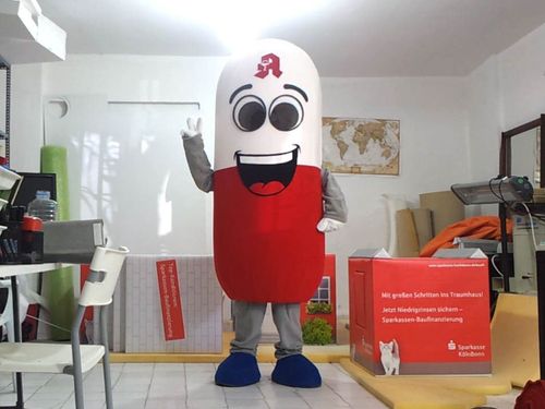 Kapsül İlaç Maskotu maskot kostümü